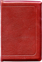 Bible format poche, cuir à rebords, grenat