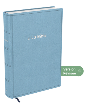 Bible Darby Révisée large marge, souple bleu