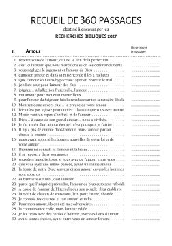 Recueil de 360 passages 2027