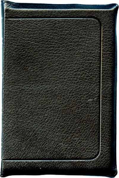 Bible format poche, cuir à rebords, noir
