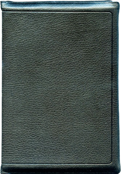 Bible format moyen, cuir, larges marges, noir
