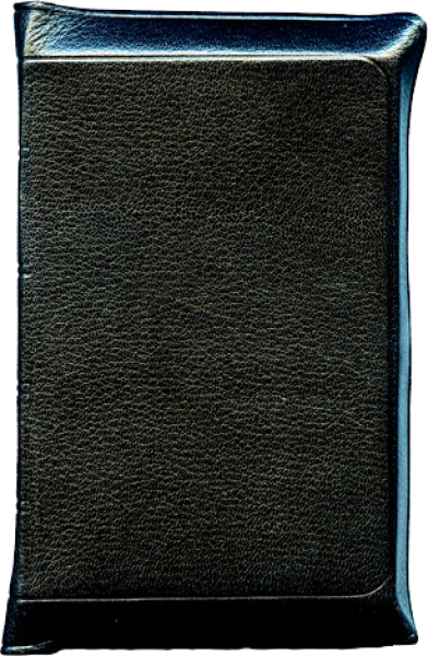 Bible format moyen, cuir, interfoliée, noir