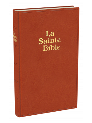 Bible de famille, grand format, skivertex, brun