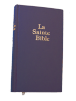 Bible de famille, grand format, simili cuir, bleu