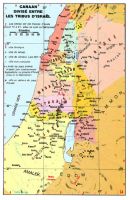 Carte murale: Canaan divisé entre les tribus d'Israël