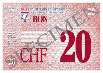 Bon cadeau - valeur CHF 20.00