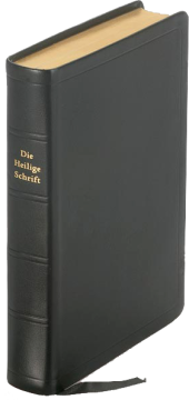 Bible format moyen, allemand, cuir sans rebord, noir