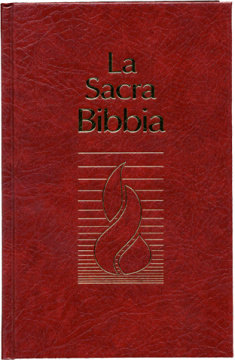 Bible italien, rigide, grenat