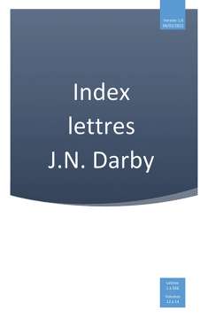 Index Lettres JND - 1 à 586