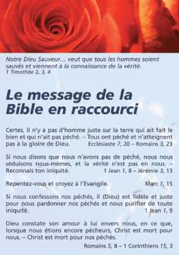 Le message de la Bible en raccourci; 10 ex.