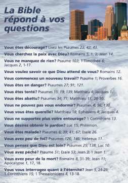 La Bible répond à vos questions; 10 ex.